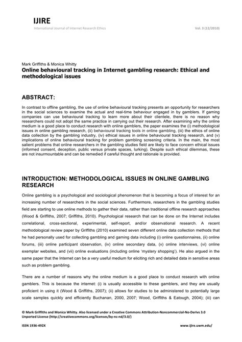 online gambling research paper.
